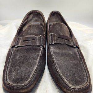 TODS Loafer In Suede, Dark Brown, Made In Italy, Size 9.5